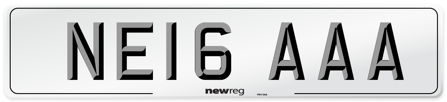 NE16 AAA Number Plate from New Reg